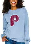 Main image for Philadelphia Phillies Womens Light Blue Washed Crew Sweatshirt