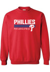 Main image for Philadelphia Phillies Womens Red Lines Crew Sweatshirt