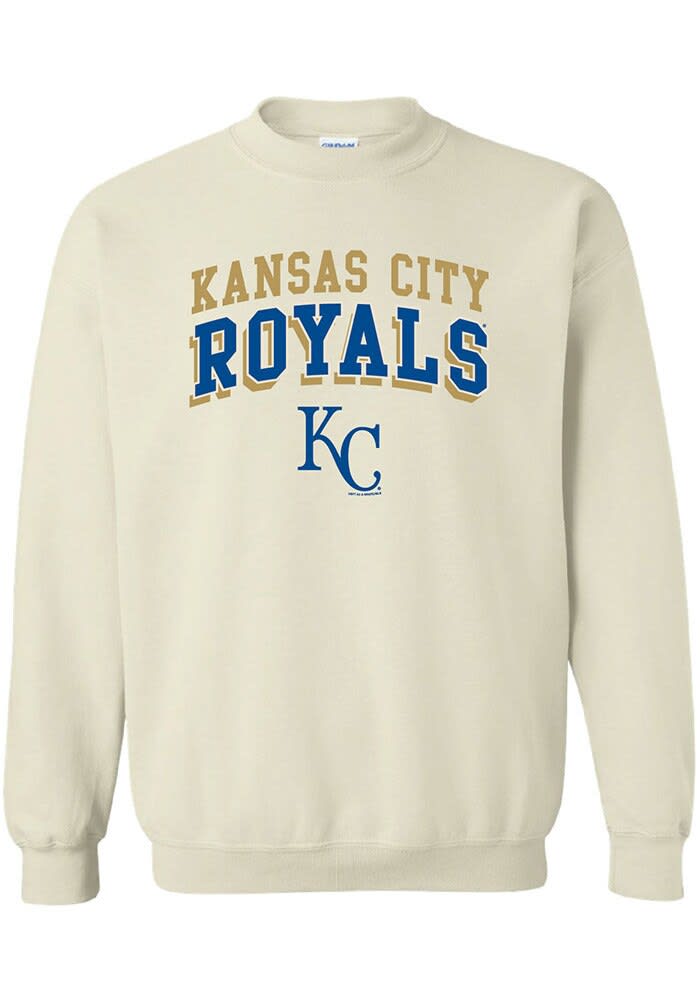 Kansas City Royals Womens Tan Gildan Crew Sweatshirt