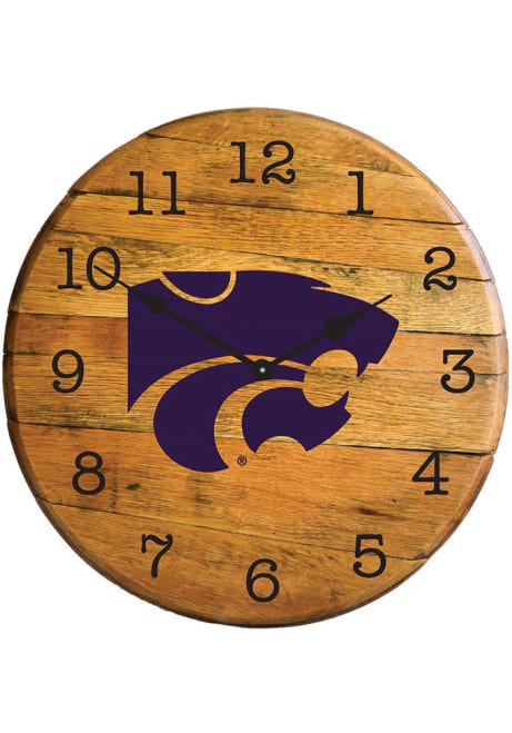 Brown K-State Wildcats Team Logo Wall Clock