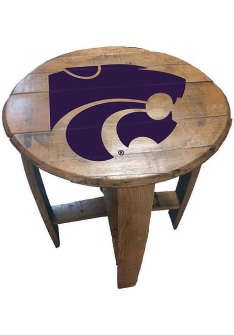 Brown K-State Wildcats Team Logo End Table