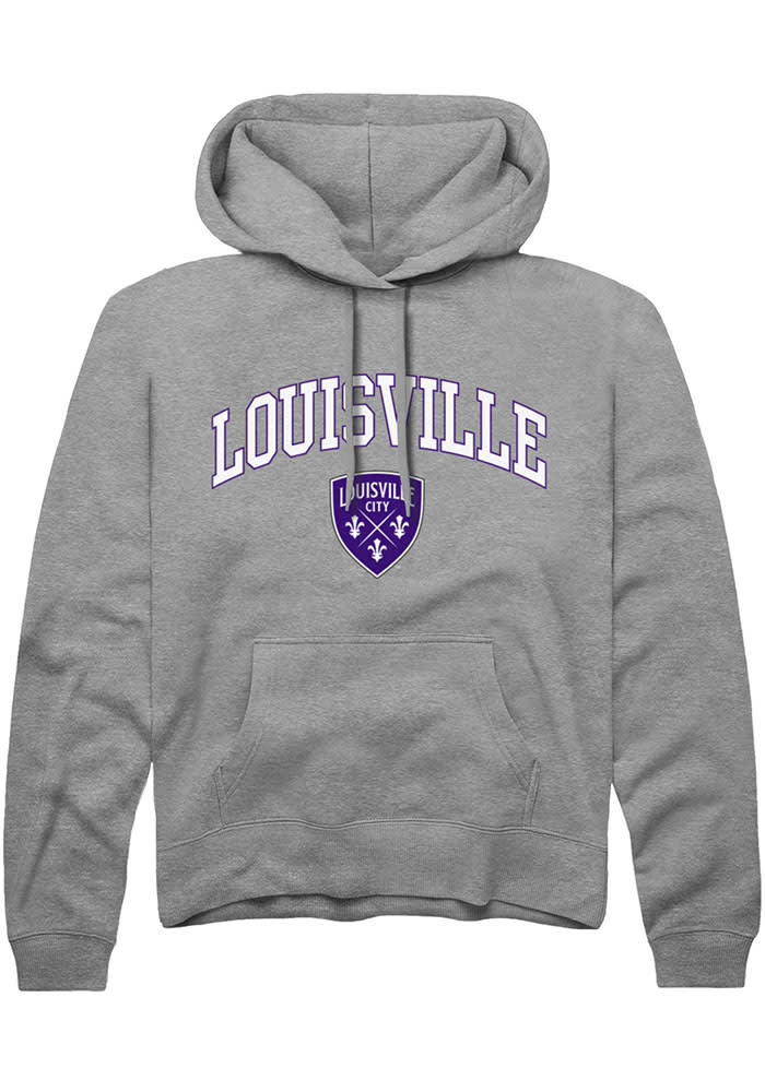 Rally Louisville City FC Mens GREY Arch Mascot Hoodie - 2270125