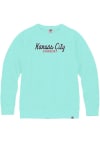 Main image for Rally KC Current Mens Teal Script Long Sleeve Crew Sweatshirt
