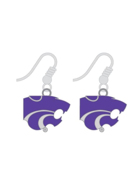 Dangle Logo K-State Wildcats Womens Earrings