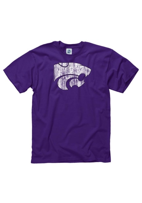 K-State Wildcats Distressed Short Sleeve T Shirt - Purple