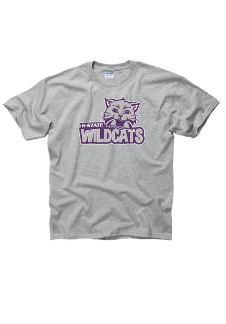 Toddler Grey K-State Wildcats Baby Cat Short Sleeve T-Shirt
