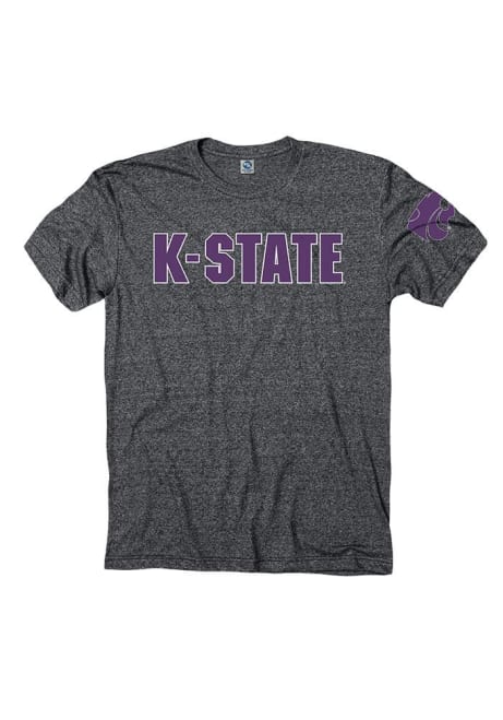 K-State Wildcats State Short Sleeve T Shirt - Black