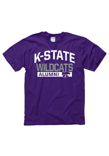 K-State Wildcats Stacked Alumni Short Sleeve T Shirt - Purple