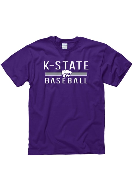 K-State Wildcats District Baseball Short Sleeve T Shirt - Purple