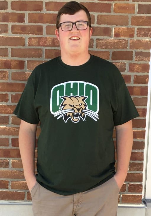 Ohio Bobcats Green Big Logo Short Sleeve T Shirt