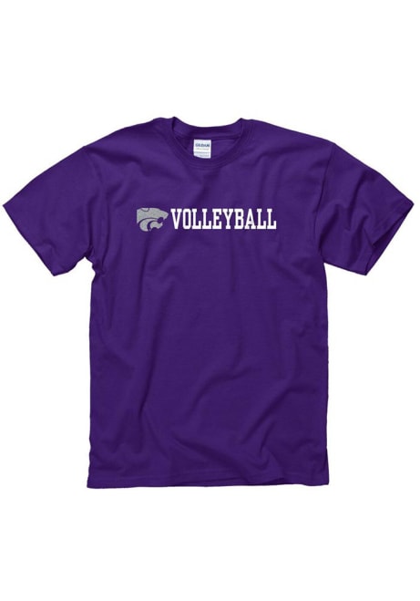 K-State Wildcats Volleyball Short Sleeve T Shirt - Purple