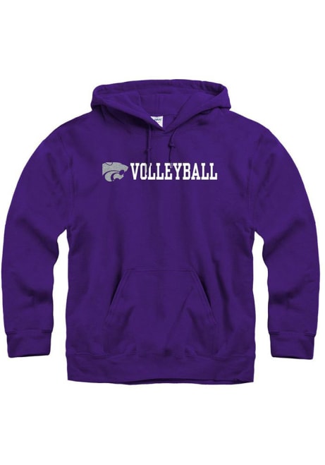 Mens Purple K-State Wildcats Volleyball Hooded Sweatshirt