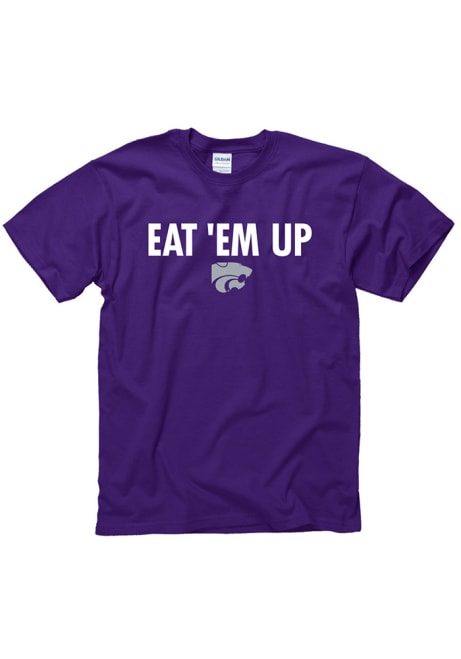K-State Wildcats Eat Em Up Short Sleeve T Shirt - Purple