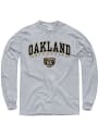 Oakland University Golden Grizzlies Arch Mascot T Shirt - Grey