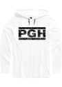Pittsburgh White PGH Block Long Sleeve Light Weight Hood