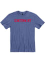 Detroit Heather Blue Wordmark Short Sleeve T Shirt