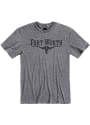Fort Worth Grey Long Horn Short Sleeve T Shirt