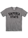 Emporia State Hornets Snow Heather Team Name T Shirt - Grey