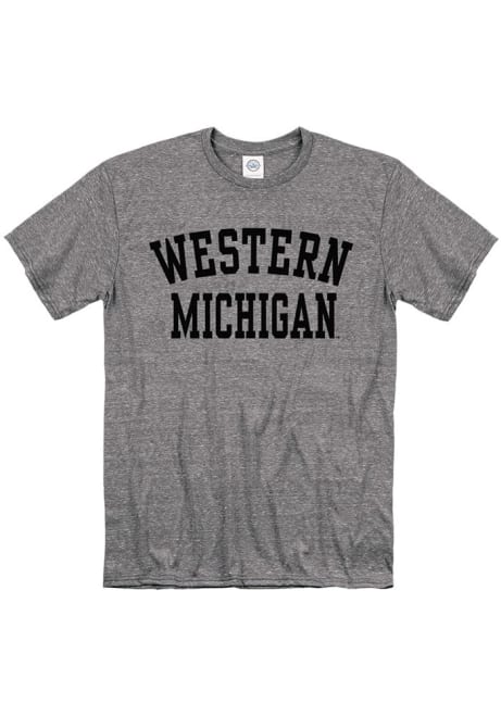 Western Michigan Broncos Snow Heather Team Name Short Sleeve T Shirt - Graphite