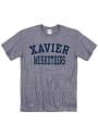Xavier Musketeers Snow Heather Team Name T Shirt - Navy Blue