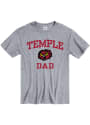 Temple Owls Dad Graphic T Shirt - Grey