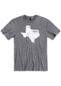 Texas Rally State Shape Fashion T Shirt - Grey
