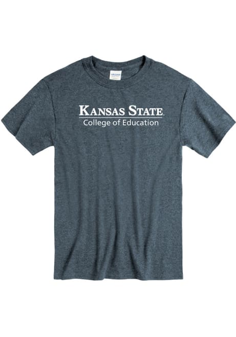 K-State Wildcats College of Education Short Sleeve T Shirt - Charcoal