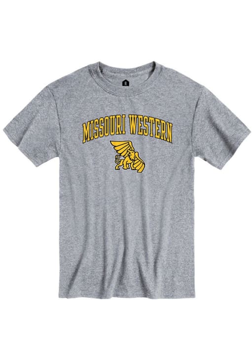 Rally Missouri Western Griffons Grey Arch Mascot Short Sleeve T Shirt