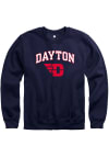 Main image for Rally Dayton Flyers Mens Navy Blue Fleece Arch Mascot Long Sleeve Crew Sweatshirt