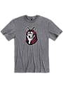 Bloomsburg University Huskies Rally Ringspun Team Logo T Shirt - Grey