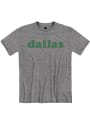 Dallas Snow Heather Graphite Retro Short Sleeve T-Shirt