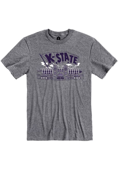 K-State Wildcats Grey Rally Snyder Family Stadium Short Sleeve Fashion T Shirt