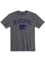 K-State Wildcats Rally Distressed Arch Mascot Fashion T Shirt - Charcoal