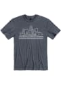 Des Moines Rally City Skyline Fashion T Shirt - Navy Blue