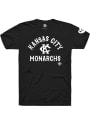 Kansas City Monarchs Rally Number 1 Graphic Fashion T Shirt - Black