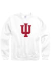Main image for Indiana Hoosiers Mens White Big Logo Long Sleeve Crew Sweatshirt