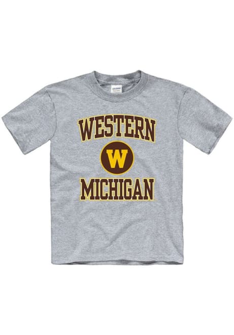 Youth Grey Western Michigan Broncos No 1 Short Sleeve T-Shirt