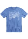 Cincinnati 513 Map Fashion T Shirt - Blue