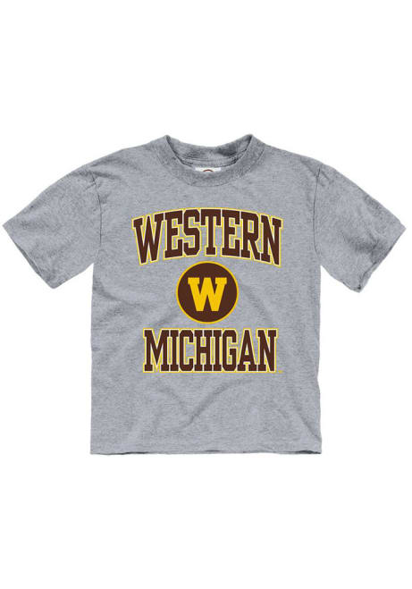 Toddler Grey Western Michigan Broncos No 1 Short Sleeve T-Shirt