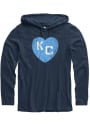 Kansas City Monarchs Rally Heart Hooded Sweatshirt - Navy Blue