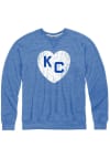Main image for Rally Kansas City Monarchs Mens Blue Heart Long Sleeve Crew Sweatshirt
