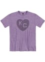 Kansas City Monarchs Rally Heart Fashion T Shirt - Purple