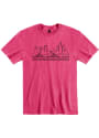 Detroit Rally Skyline T Shirt - Hot Pink