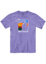 Michigan Color Block State Shape T Shirt - Purple