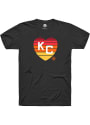 Kansas City Monarchs Rally Sunset Heart Fashion T Shirt - Black