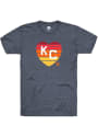 Kansas City Monarchs Rally Sunset Heart Fashion T Shirt - Navy Blue