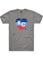 Kansas City Monarchs Rally Sunset Heart Fashion T Shirt - Grey