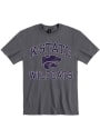 K-State Wildcats Number One Distressed Fashion T Shirt - Charcoal