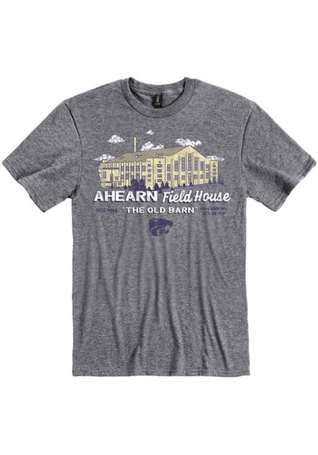 Grey K-State Wildcats Ahearn Fieldhouse Short Sleeve Fashion T Shirt