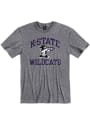 K-State Wildcats Number One Distressed Fashion T Shirt - Grey